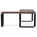 Paris Prix Bureau D'Angle Design "Hovik" 160cm Noyer & Noir