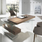 Paris Prix Bureau D'Angle Design "Kira" 140cm Naturel & Gris