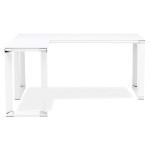 Paris Prix Bureau D'Angle En Bois Design "Hovik" 170cm Blanc