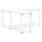 Paris Prix Bureau D'Angle En Bois Design "Hovik" 170cm Blanc