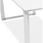 Paris Prix Bureau D'Angle En Verre Design "Hovik" 200cm Blanc