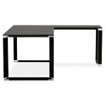 Paris Prix Bureau D'Angle En Verre Design "Hovik" 200cm Noir