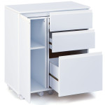 Paris Prix Bureau D'Appoint Extensible "Luna" 121cm Blanc