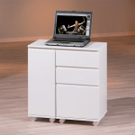 Paris Prix Bureau D'Appoint Extensible "Luna" 121cm Blanc