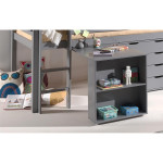 Paris Prix Bureau De Lit Enfant Surélevé "Pino" 94cm Gris