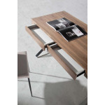 Paris Prix Bureau Design 2 Tiroirs "Thais" 120cm Naturel