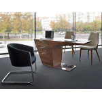 Paris Prix Bureau Design 3 Tiroirs "Blanca" 150cm Naturel