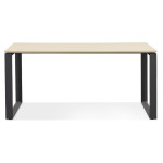 Paris Prix Bureau Design "Abigano" 160cm Naturel & Noir