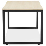 Paris Prix Bureau Design "Abigano" 160cm Naturel & Noir