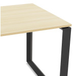Paris Prix Bureau Design "Abigano" 160cm Naturel & Noir