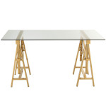 Paris Prix Bureau Design "Ajustable" 150cm Transparent