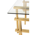 Paris Prix Bureau Design "Ajustable" 150cm Transparent