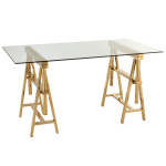 paris prix Bureau Design "Ajustable" 150cm Transparent