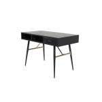 Paris Prix Bureau Design Avec Tiroir "Gold" 110cm Noir