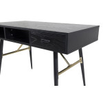 Paris Prix Bureau Design Avec Tiroir "Gold" 110cm Noir