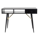 paris prix Bureau Design Avec Tiroir "Gold" 110cm Noir