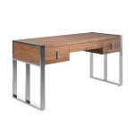 paris prix Bureau Design Bois & Acier "Tybu" 158cm Noyer