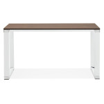 Paris Prix Bureau Design Bois & Métal "Lumio" 140cm Noyer & Blanc