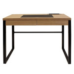 Paris Prix Bureau Design Bois & Métal "Tameo" 100cm Naturel