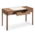 Paris Prix Bureau Design Bois & Verre "Bosca" 120cm Naturel