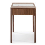 Paris Prix Bureau Design Bois & Verre "Bosca" 120cm Naturel