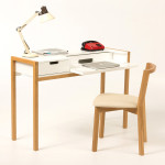 Paris Prix Bureau Design En Bois "Farringdon" 122cm Naturel