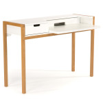 paris prix Bureau Design en Bois "Farringdon" 122cm Naturel