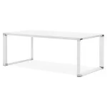 paris prix Bureau Design en Bois & Métal "Hovik" 200cm Blanc
