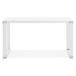 Paris Prix Bureau Design En Bois & Métal "Lumio" 140cm Blanc