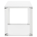 Paris Prix Bureau Design En Bois & Métal "Lumio" 140cm Blanc