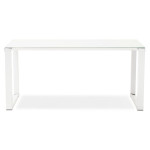 Paris Prix Bureau Design En Verre "Hovik" 140cm Blanc