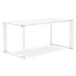 Paris Prix Bureau Design En Verre "Hovik" 140cm Blanc
