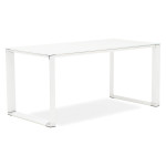 Paris Prix Bureau Design En Verre "Hovik" 160cm Blanc