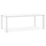 paris prix Bureau Design en Verre "Hovik" 200cm Blanc