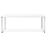 Paris Prix Bureau Design En Verre Trempé "Hovik" 200cm Blanc