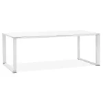 paris prix Bureau Design en Verre Trempé "Hovik" 200cm Blanc