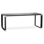 paris prix Bureau Design en Verre Trempé "Hovik" 200cm Noir