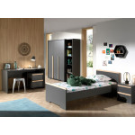 Paris Prix Bureau Design Enfant "London" 140cm Gris Anthracite