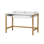 Paris Prix Bureau Design "Northgate" 112cm Chêne & Blanc