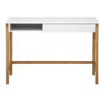 paris prix Bureau Design "Northgate" 112cm Chêne & Blanc