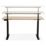 Paris Prix Bureau Design Réglable "Électrique" 140cm Naturel & Noir