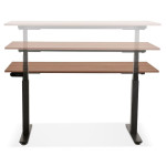Paris Prix Bureau Design Réglable "Électrique" 140cm Noyer & Noir