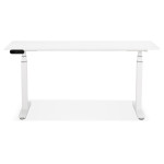 Paris Prix Bureau Design Réglable "Électrique" 160cm Blanc