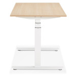 Paris Prix Bureau Design Réglable "Électrique" 160cm Naturel & Blanc