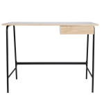 Paris Prix Bureau Design "Stanford" 100cm Naturel & Noir