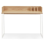 Paris Prix Bureau Design "Zélana" 120cm Naturel & Blanc