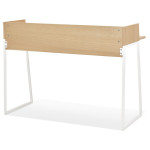 Paris Prix Bureau Design "Zélana" 120cm Naturel & Blanc