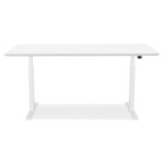 Paris Prix Bureau Électronique Ergonomique "Kio" 150cm Blanc
