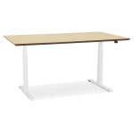 paris prix Bureau Électronique Ergonomique "Kio" 150cm Chêne & Blanc