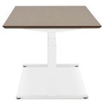 Paris Prix Bureau Électronique Ergonomique "Kio" 150cm Noyer & Blanc